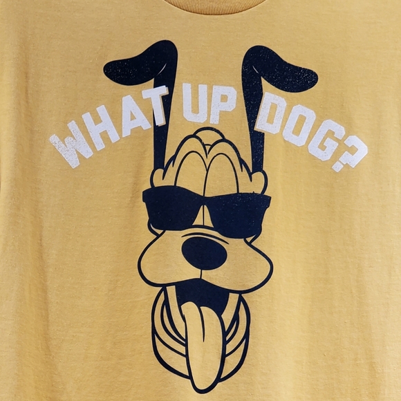 DISNEY PARKS PLUTO WHAT UP DOG T SHIRT - Picture 2 of 3